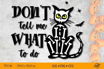Creepy Halloween SVG| Black cat SVG| Halloween quote