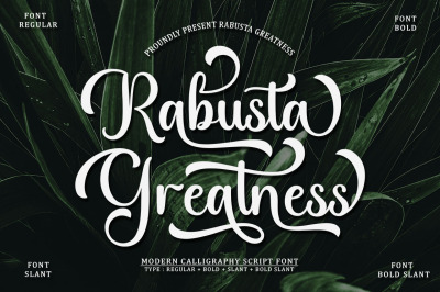 Rabusta Greatness - 4 Type Font