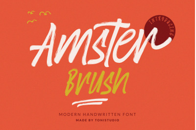 Amster Brush font