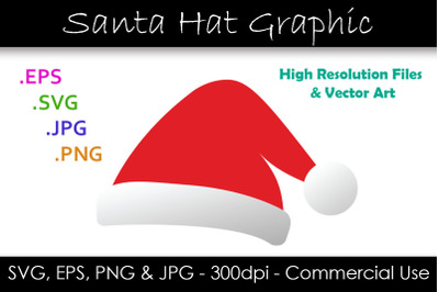 Red Santa Hat SVG - Santa Hat Clipart