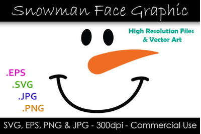 Snowman Face SVG - Snowman Face Clipart