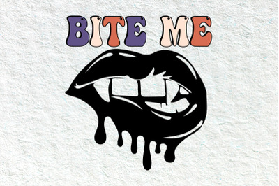 Bite me - A cute retro Halloween svg