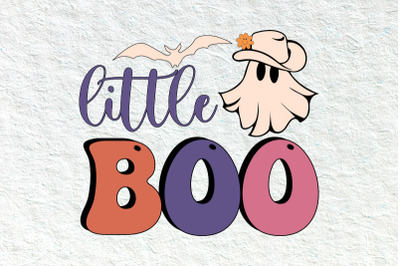 little boo - A cute retro Halloween svg
