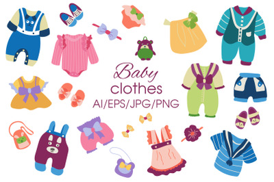 Baby clothes clipart