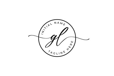 Handwritten Logo&2C; Premade Logo&2C; GL Initial Letters&2C; Monogram