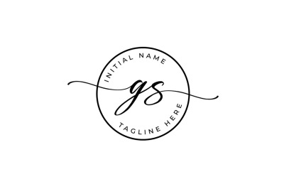 Handwritten Logo&2C; Premade Logo&2C; GS Initial Letters&2C; Monogram