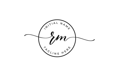 Handwritten Logo, Premade Logo, RM Initial Letters, Monogram