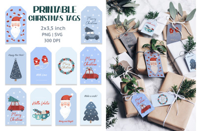 Christmas tags. Printable Gift tags with Merry Christmas