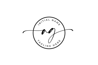 Handwritten Logo&2C; Premade Logo&2C; ag Initial Letters&2C; Monogram