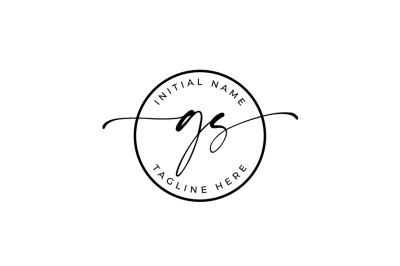 Handwritten Logo&2C; Premade Logo&2C; gs Initial Letters&2C; Monogram