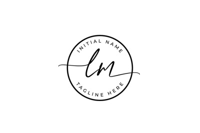 Handwritten Logo, Premade Logo, lm Initial Letters, Monogram