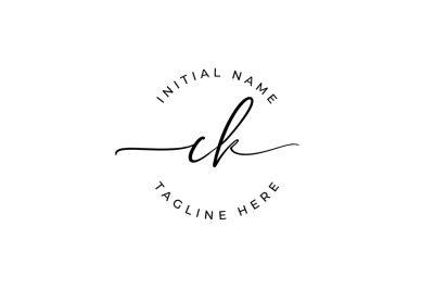 Handwritten Logo, Premade Logo, ck Initial Letters, Monogram