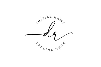 Handwritten Logo&2C; Premade Logo&2C; dr Initial Letters&2C; Monogram