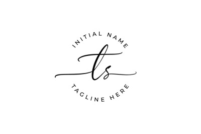 Handwritten Logo&2C; Premade Logo&2C; ts Initial Letters&2C; Monogram