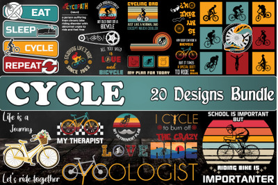 Cycling Bundle SVG 20 designs