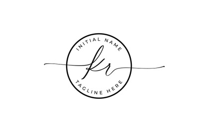 Handwritten Logo, Premade Logo, kr Initial Letters, Monogram
