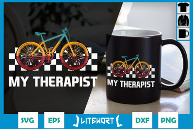 Funny Cycling Bicycle My Therapist