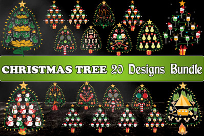 Christmas Tree Bundle SVG 20 designs