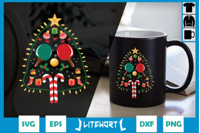 Christmas Tree Ping Pong Ornament