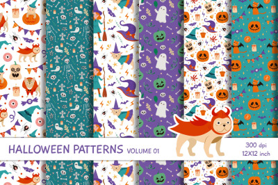 Halloween seamless patterns / digital papers