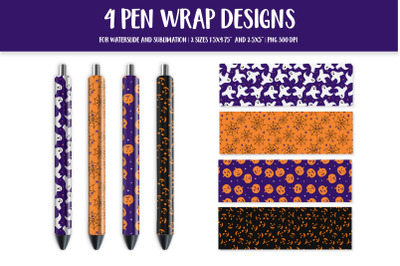 Halloween Pen Wrap Designs Bundle. Sublimation or Waterslide