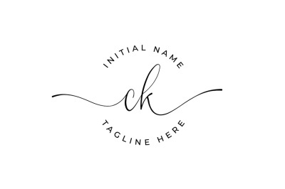 Handwritten Logo, Premade Logo, ck Initial Letters, Monogram