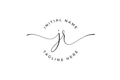 Handwritten Logo&2C; Premade Logo&2C; jr Initial Letters&2C; Monogram