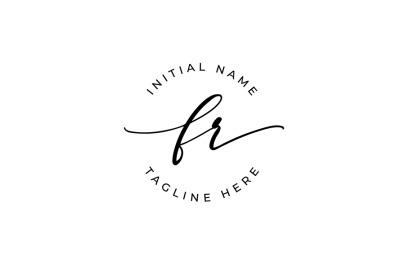 Handwritten Logo&2C; Premade Logo&2C; fr Initial Letters&2C; Monogram