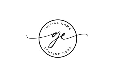 Handwritten Logo&2C; Premade Logo&2C; ge Initial Letters&2C; Monogram