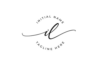 Handwritten Logo, Premade Logo, il Initial Letters, Monogram