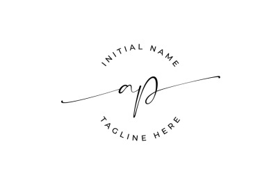 Handwritten Logo&2C; Premade Logo&2C; ap Initial Letters&2C; Monogram