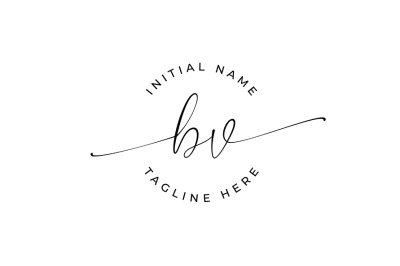 Handwritten Logo&2C; Premade Logo&2C; bv Initial Letters&2C; Monogram