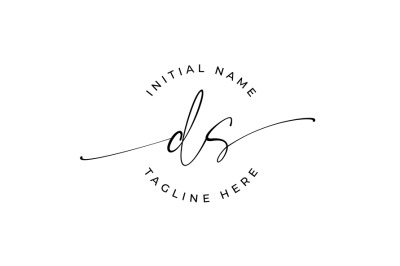 Handwritten Logo, Premade Logo, ds Initial Letters, Monogram