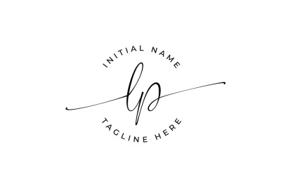 Handwritten Logo&2C; Premade Logo&2C; lp Initial Letters&2C; Monogram