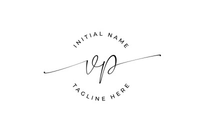 Handwritten Logo&2C; Premade Logo&2C; vp Initial Letters&2C; Monogram