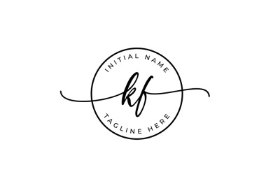 Handwritten Logo&2C; Premade Logo&2C;kf Initial Letters&2C; Monogram