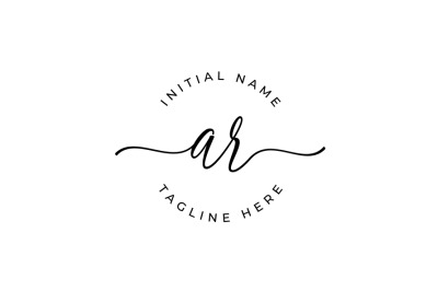 Handwritten Logo&2C; Premade Logo&2C; ar Initial Letters&2C; Monogram