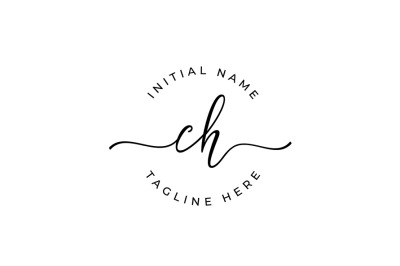 Handwritten Logo&2C; Premade Logo&2C; ch Initial Letters&2C; Monogram