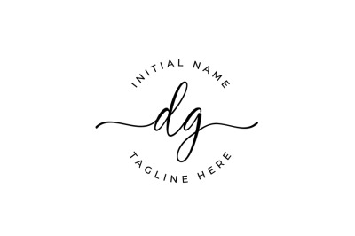 Handwritten Logo&2C; Premade Logo&2C; dg Initial Letters&2C; Monogram