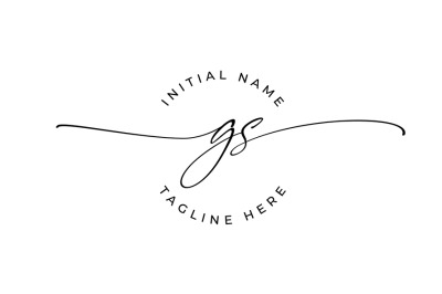 Handwritten Logo&2C; Premade Logo&2C; gs Initial Letters&2C; Monogram