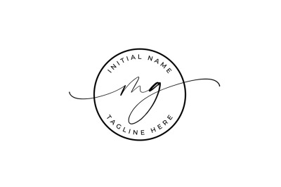 Handwritten Logo&2C; Premade Logo&2C; mg Initial Letters&2C; Monogram