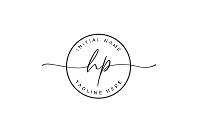 Handwritten Logo, Premade Logo, hp Initial Letters, Monogram