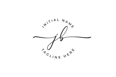 Handwritten Logo, Premade Logo, jb Initial Letters, Monogram