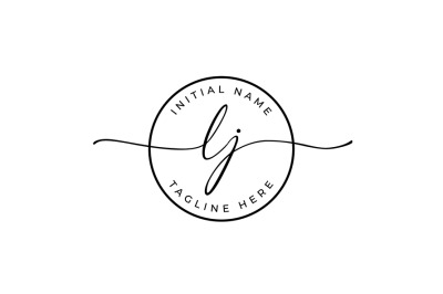 Handwritten Logo&2C; Premade Logo&2C; lj Initial Letters&2C; Monogram