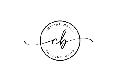 Handwritten Logo&2C; Premade Logo&2C; cb Initial Letters&2C; Monogram