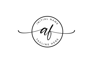 Handwritten Logo&2C; Premade Logo&2C; af Initial Letters&2C; Monogram