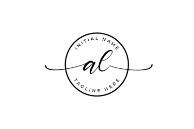 Handwritten Logo&2C; Premade Logo&2C; al Initial Letters&2C; Monogram