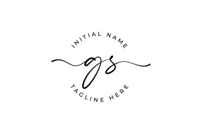 Handwritten Logo, Premade Logo, gs Initial Letters, Monogram