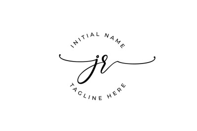 Handwritten Logo&2C; Premade Logo&2C; jr Initial Letters&2C; Monogram