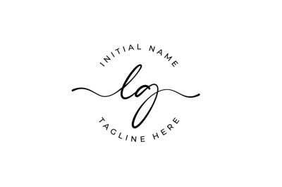 Handwritten Logo, Premade Logo, lg Initial Letters, Monogram